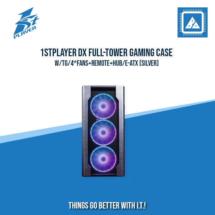 1STPLAYER DX FULL-TOWER GAMING CASE W/TG/4*FANS+REMOTE+HUB/E-ATX (SILVER) 1STPLAYER DX FULL-TOWER GAMING CASE W/TG/4*FANS+REMOTE+HUB/E-ATX (SILVER)